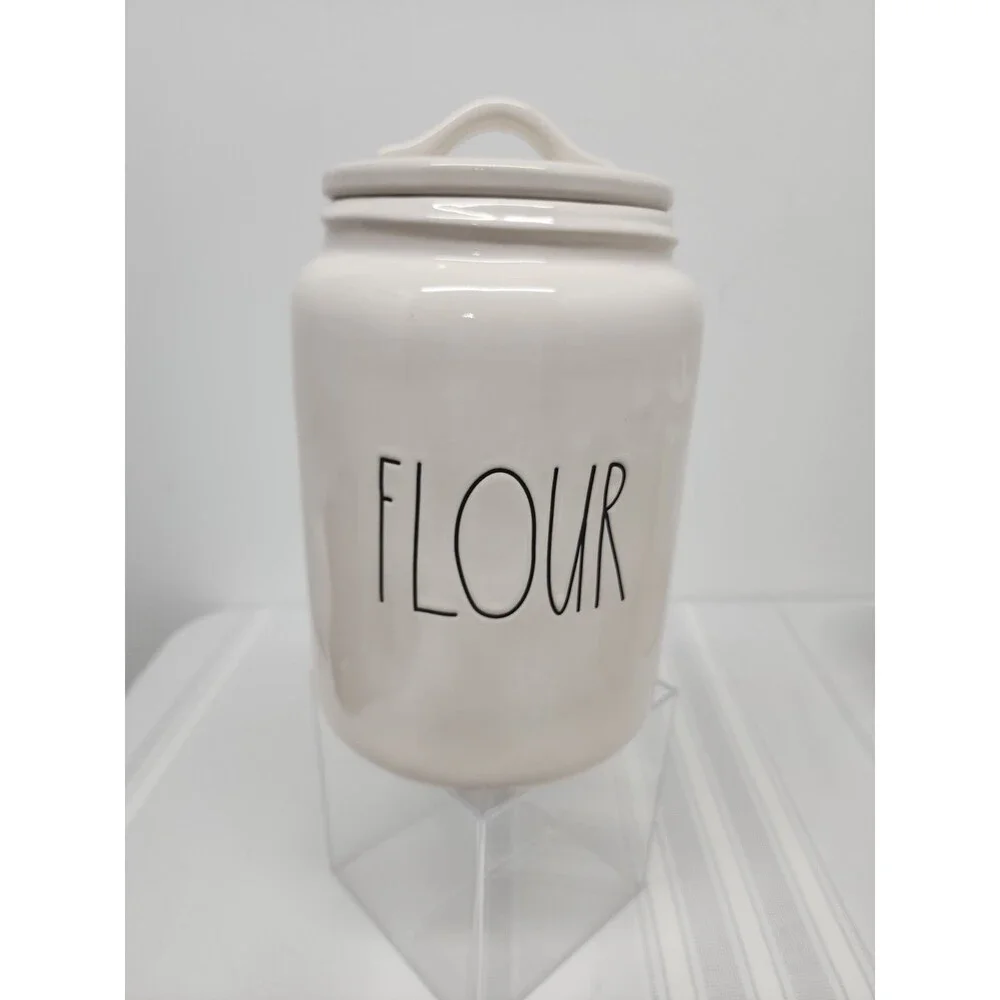 Rae Dunn Artisan Collection By Magenta 8 Inch Long Letter Flour Cannister NWOT